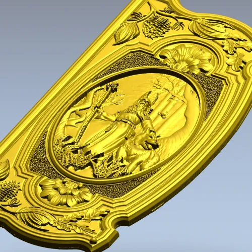 Белбог - 3D модель панель для ЧПУ (STL) с рельефом