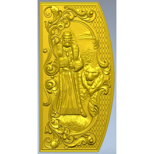 Veles Guardian - high-relief 3D STL panel for CNC