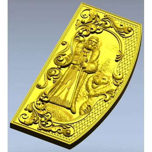 Veles Guardian - high-relief 3D STL panel for CNC