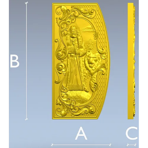 Veles Guardian - high-relief 3D STL panel for CNC
