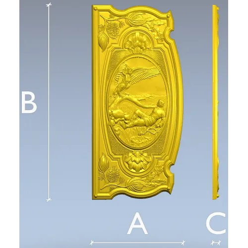 Резная панель "Гамаюн" - 3D модель в формате STL для ЧПУ