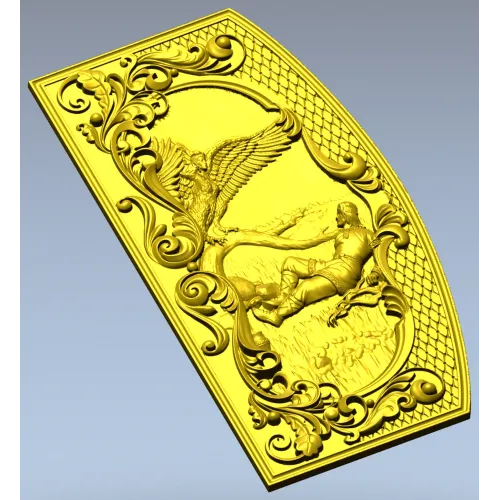 Gamayun Relief Panel STL for CNC carving