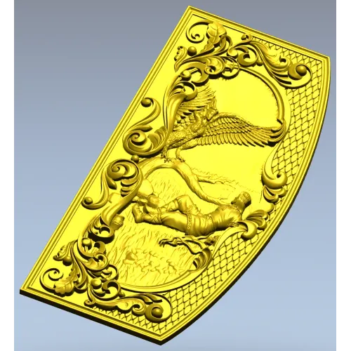 Gamayun Relief Panel STL for CNC carving