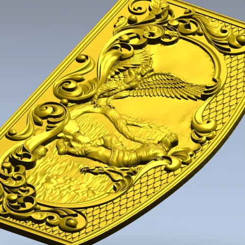 Gamayun Relief Panel STL for CNC carving