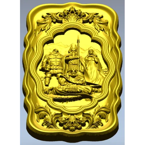 Death of Baldr - high-relief 3D STL for CNC carving