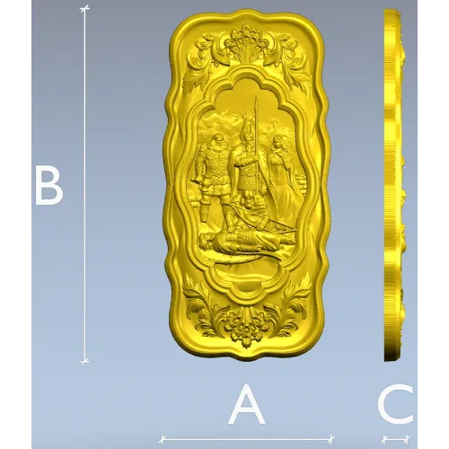 Death of Baldr - high-relief 3D STL for CNC carving