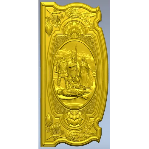 High-relief STL 3D model "The Fall of Baldr" - panel for CNC carving