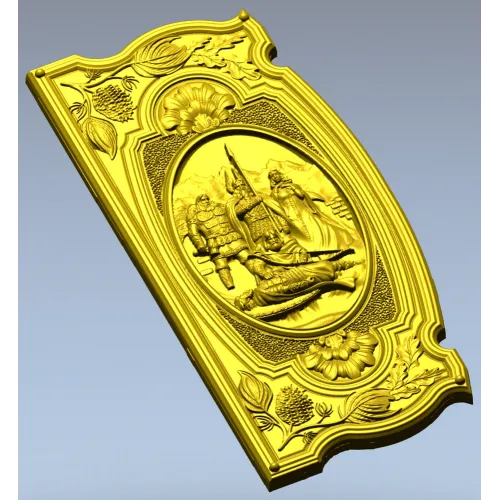 High-relief STL 3D model "The Fall of Baldr" - panel for CNC carving