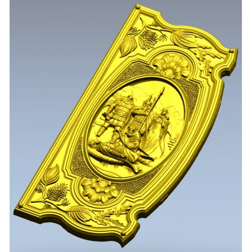 High-relief STL 3D model "The Fall of Baldr" - panel for CNC carving