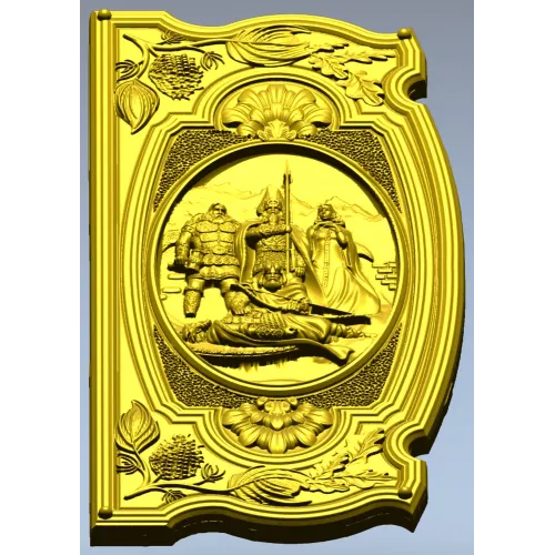High-relief STL 3D model "The Fall of Baldr" - panel for CNC carving