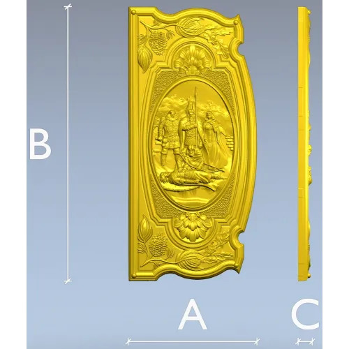 High-relief STL 3D model "The Fall of Baldr" - panel for CNC carving