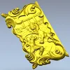 Панель- рельеф "Львиный поединок" - 3D модель STL для ЧПУ