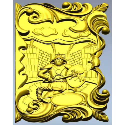 Защитник крепости - панно для ЧПУ (stl)