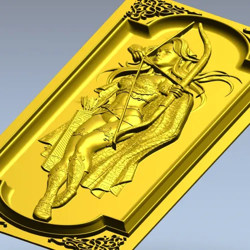 Archeress Relief Panel STL
