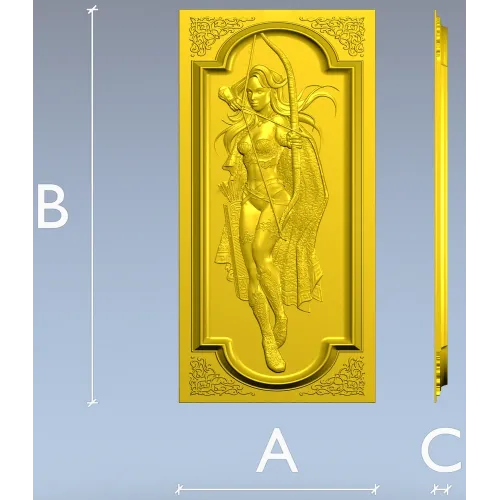 Archeress Relief Panel STL