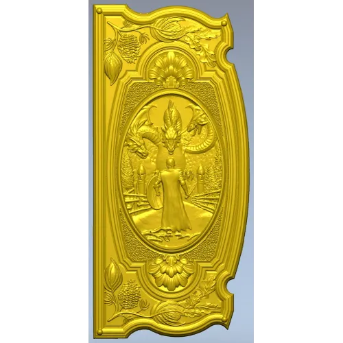 Guardian of the Kalinov Bridge - high-relief STL panel for CNC