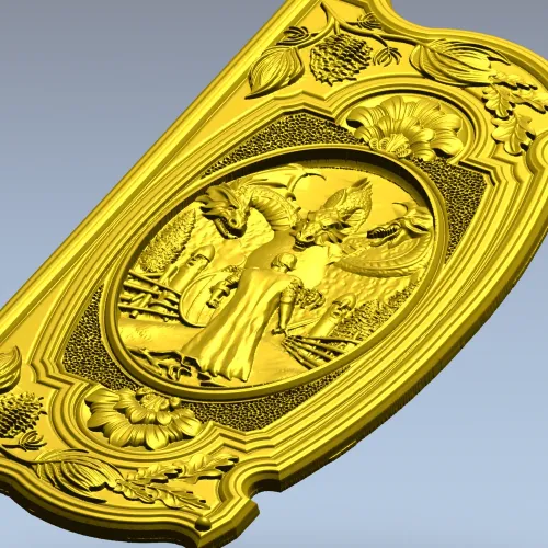 Guardian of the Kalinov Bridge - high-relief STL panel for CNC