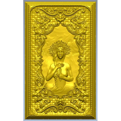 Kupala's Night - Ornate Bas-Relief Panel 3D Model (STL)