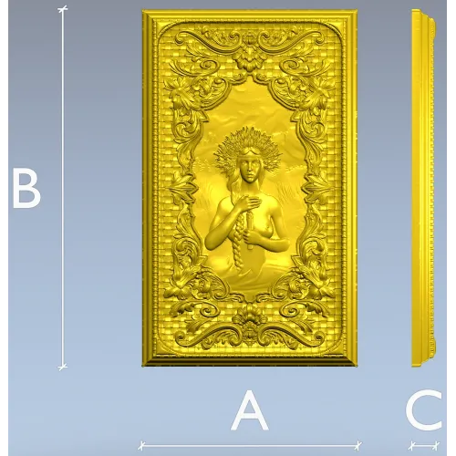Kupala's Night - Ornate Bas-Relief Panel 3D Model (STL)