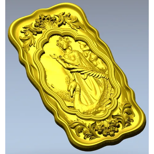 Лада со лебедем - рельефная 3D модель STL для ЧПУ