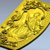 3D модель stl "Лада на лебеде" - панель для ЧПУ