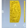 3D модель stl "Лада на лебеде" - панель для ЧПУ