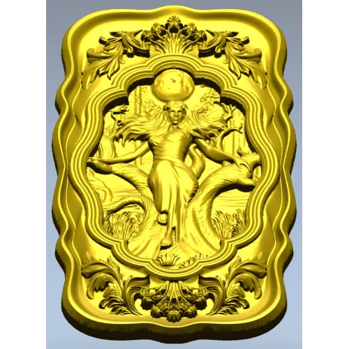 Moonlit Mara - Ornate Relief Panel STL for CNC