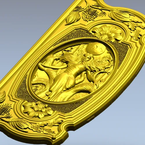 Baroque Oval Nymph Relief - STL 3D Model for CNC