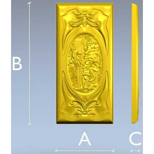 Рельефная 3D модель "Морозко" - панно в стиле барокко (STL для ЧПУ)