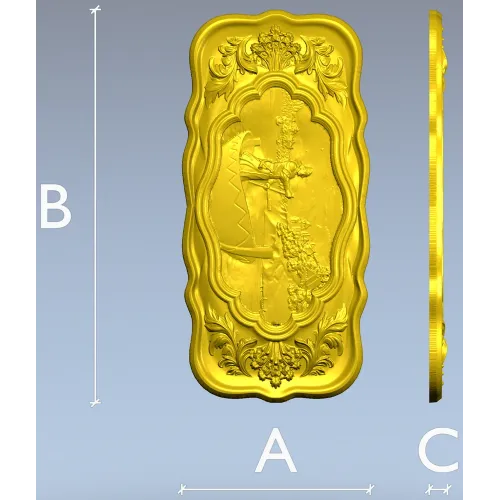 Ornate boatman relief stl model for CNC milling