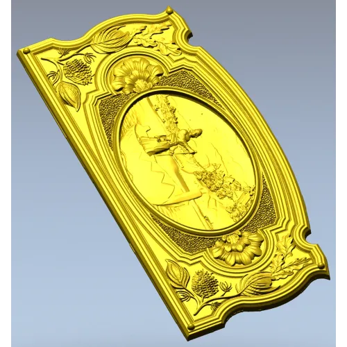 Boatman relief panel - STL 3D model for CNC carving