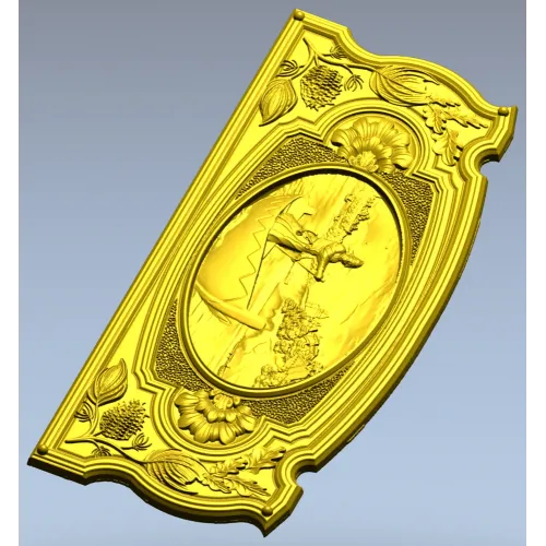 Boatman relief panel - STL 3D model for CNC carving
