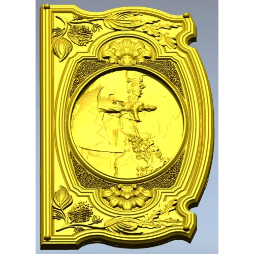 Boatman relief panel - STL 3D model for CNC carving