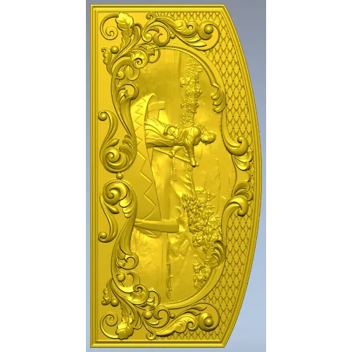 Boatman Relief Panel - Decorative 3D STL for CNC