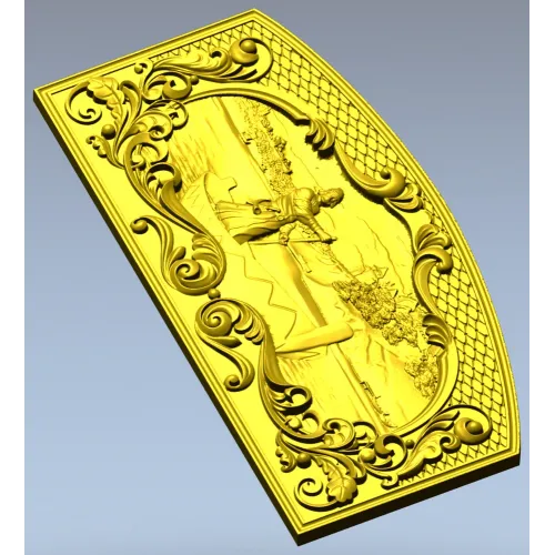 Boatman Relief Panel - Decorative 3D STL for CNC
