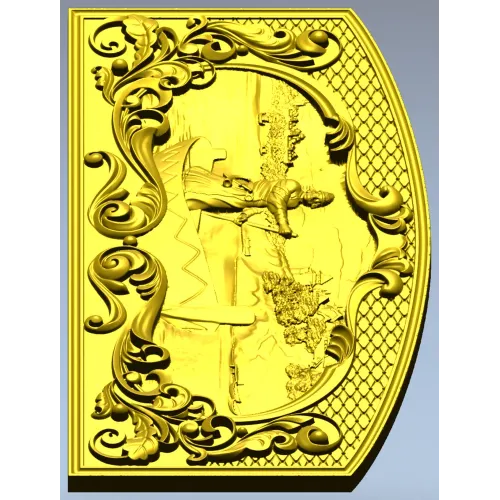 Boatman Relief Panel - Decorative 3D STL for CNC