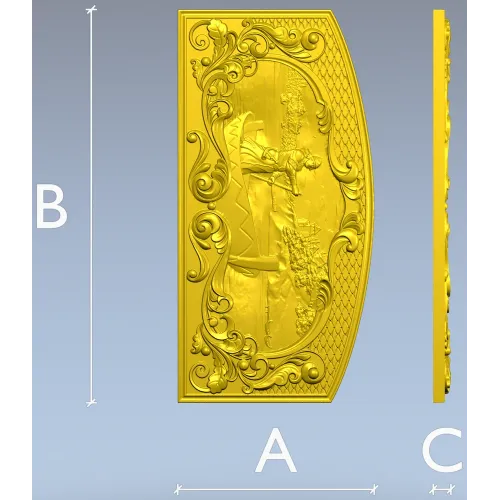 Boatman Relief Panel - Decorative 3D STL for CNC