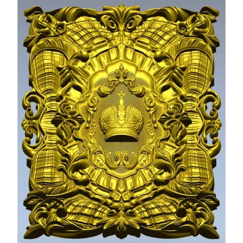 Коронная декоративная панель - 3D модель STL для ЧПУ
