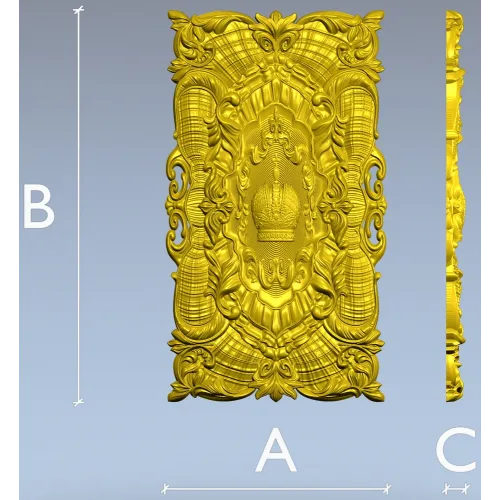 Коронная декоративная панель - 3D модель STL для ЧПУ