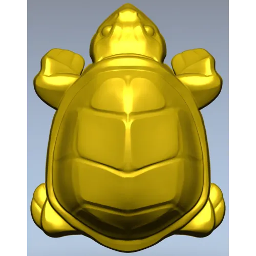 Turtle relief STL model for CNC wood carving