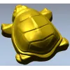 Turtle relief STL model for CNC wood carving