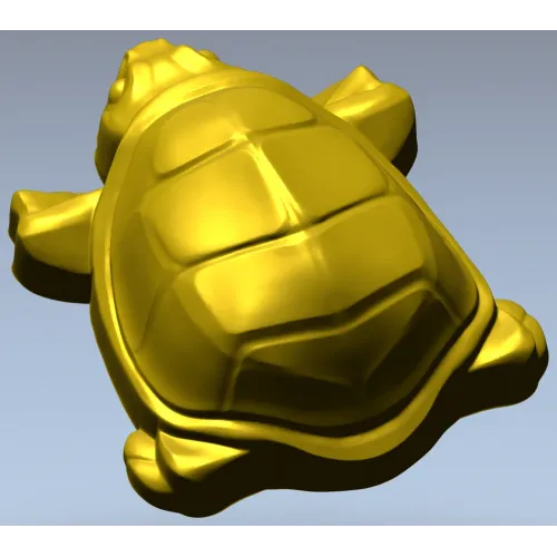 Turtle relief STL model for CNC wood carving