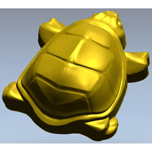 Turtle relief STL model for CNC wood carving