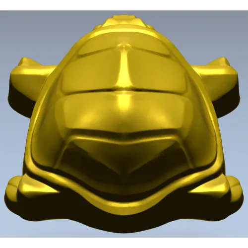 Turtle relief STL model for CNC wood carving