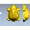 Turtle relief STL model for CNC wood carving