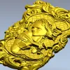 Рельефная панель "Дама в рококо" - 3D модель STL для ЧПУ