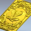 Декоративная панель "Кобра в рокайле" - STL для ЧПУ