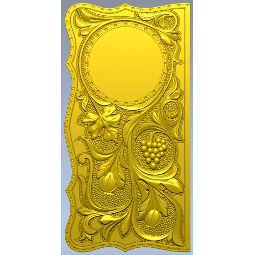 Vine & Grape Backgammon Panel - STL 3D Model for CNC