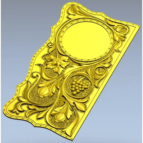 Vine & Grape Backgammon Panel - STL 3D Model for CNC