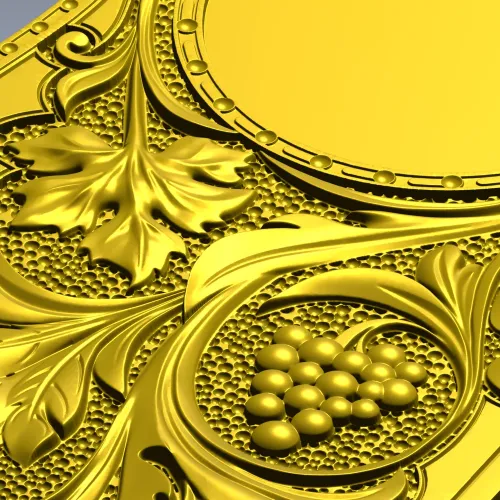 Vine & Grape Backgammon Panel - STL 3D Model for CNC